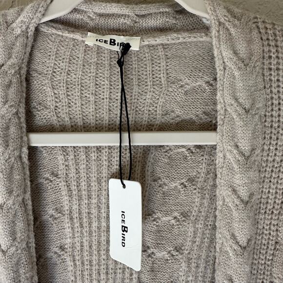 IceBird | Size OS NWT Alpaca Cardigan Sweater Knit Knitted Cozy Comfy Minimal - Picture 4 of 16